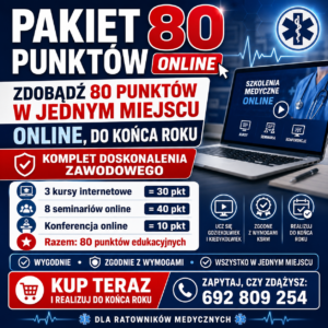 Szkolenie ustawiczne w ratownictwie medycznym - 80 punktów edukacyjnych