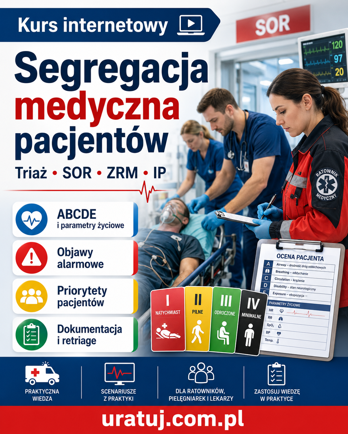 Doskonalenie zawodowe w zawodach medycznych - kurs internetowy - segregacja medyczna