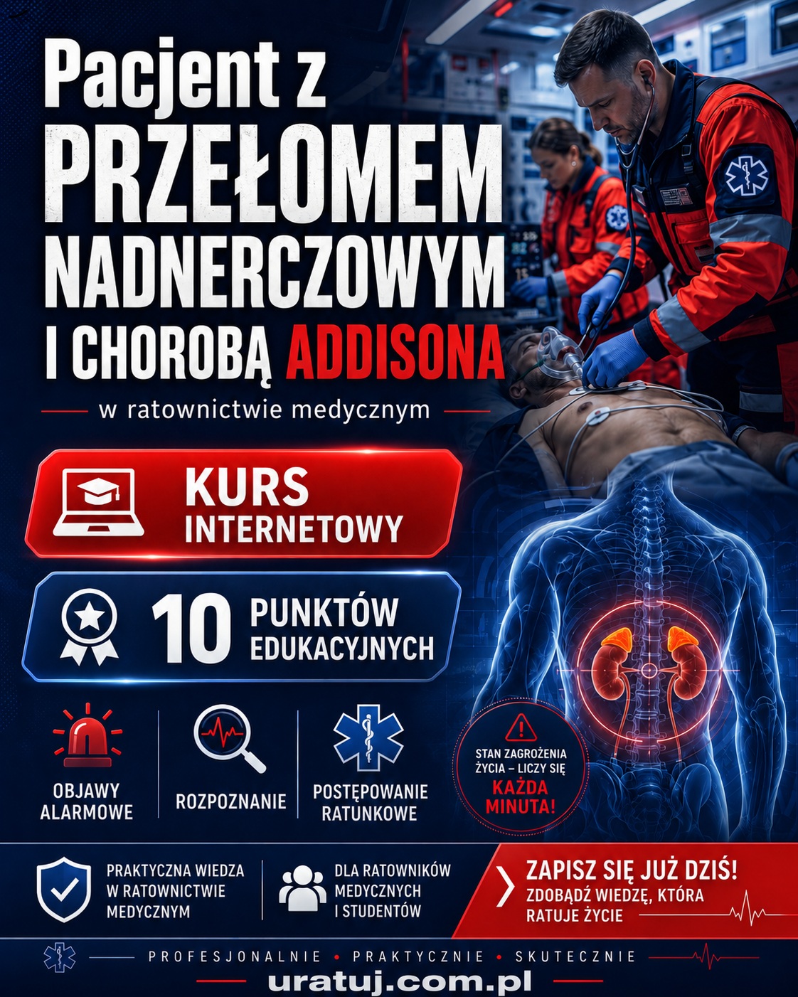 Doskonalenie ustawiczne w zawodach medycznych - pacjent z przełomem nadnerczowym