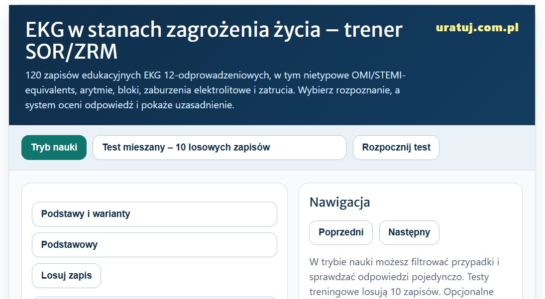 Szkolenie ustawiczne w zawodach medycznych - kurs internetowy EKG - obrazek 7