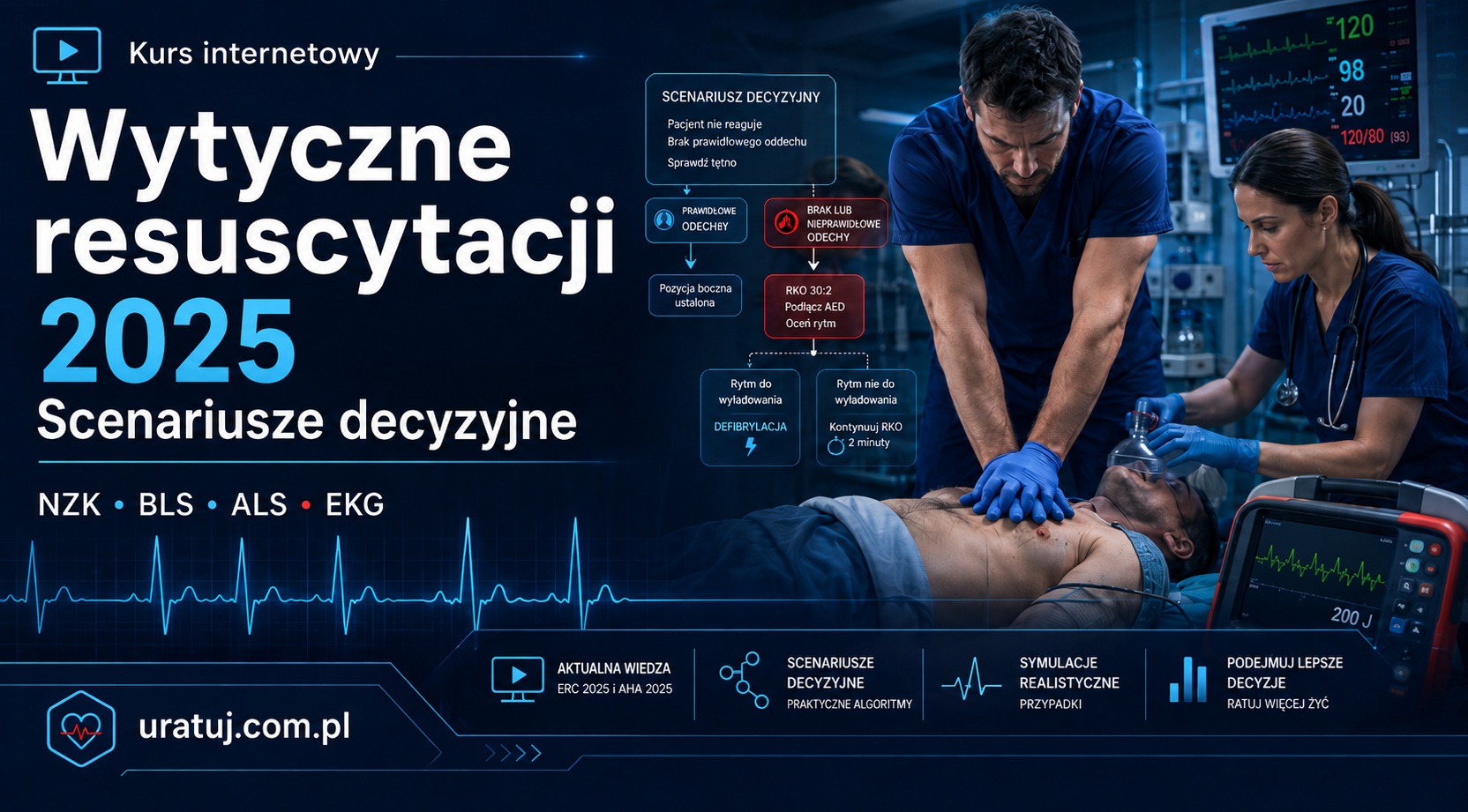 Doskonalenie ustawiczne w zawodach medycznych - podsumowanie wytycznych resuscytacji - kurs internetowy